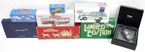 Quantity of Corgi , Matchbox , Lledo diecast model cars to include Corgi Classic Thunderbirds