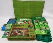 Subbuteo boxed table soccer club edition together with Subbuteo 61213 goals, Subbuteo C.100 teams to