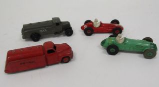 Dinky diecast model cars to include No.30P Studebaker Petrol Tanker,  25d Petrol Wagon ‘Pool, 23j H.