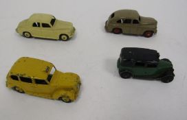 Dinky diecast model cars to include 36g taxi with driver, 40h / 254 Austin yellow 
