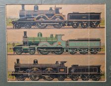Large quantity of colour prints relating to trains (1 box)