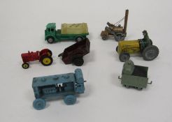Dinky Supertoys diecast model 562 Dumper Truck boxed, Benbros Tractor with driver, Corgi Juniors