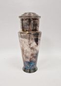 Circa 1930's Mappin & Webb silver-plated Art Deco cocktail shaker designed by Keith Murray,