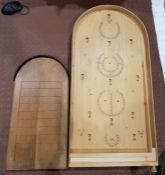 Vintage Toys to include a bagatelle board and a shove ha'penny board