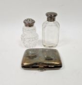 George V silver cigarette case of rectangular form with gilt interior, hallmarked Birmingham 1920 by