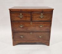 Early 19th century mahogany bachelors chest of two short and two long drawers, with brushing slide