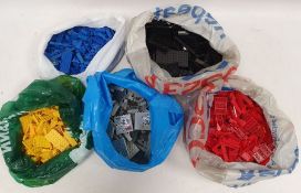 Large quantity of Lego blocks to include colour coded bags of assorted blocks and parts from sets