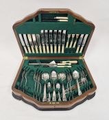 Early 20th century canteen of silver-plated cutlery to include butter knives, forks, spoons, etc