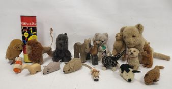 Quantity of vintage children's toys to include Jungle Toys Bingo, a dog finger puppet, lion teddy