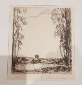 Leslie Moffat Ward  Trial proof etching 