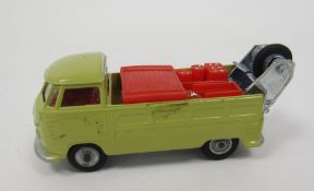 Corgi Toys boxed diecast model No. 490 V.W Breakdown truck in avocado finish with a red interior and