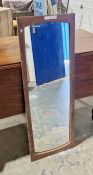 Circa 1960's/70's teak-framed G-Plan-style robing mirror