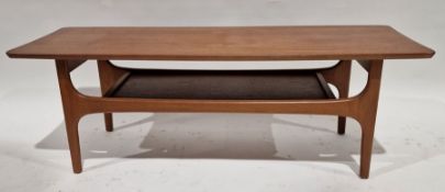 Mid century two tier teak coffee table by Jentique, height 40.5cm, length 117cm, width 41cm