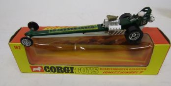 Three boxed Corgi Toys Whizzwheels diecast model cars to include 161 Santa Pod Raceway's Commuter