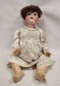 Large Armand Marseille (German) bisque head doll, early 20th century, numbered  AM 997 A16M, with