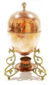 Late 19th/early 20th century copper and brass-mounted egg coddler with a WMF burner, circa 1900,