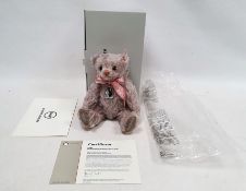 Steiff limited edition 'The Royal Platinum Wedding' bear, 543/1947, grey, 30cm, with medallion,