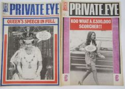 Large quantity of issues of Private Eye, variously dating from November 1982 to December 1997 (1