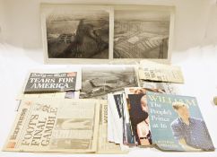 Assorted ephemera including a collection of Bartholomews half-inch contoured maps including