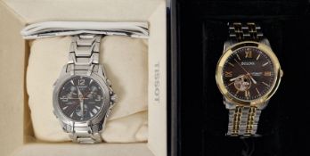 Bulova gentleman's 21 jewel automatic wristwatch, the circular dial having gilt roman numerals