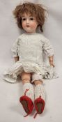 Large Armand Marseille (German) bisque head doll, early 20th century, numbered 390n/DRGM 246/1/A12