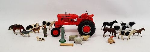 Quantity of Britains lead model animals to include cows, sheep, dog, shepherd, milkmaid, pigs and