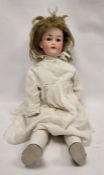 Large Armand Marseille (German) bisque head doll, early 20th century, numbered 390/A12M, with