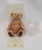 Steiff 2002 pale cinnamon bear, 660344, serial no. 4444 with certificate and medallion, 28cm high,