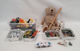 Vintage Children's toys to include wind-up tinplate robot (possibly Yoneya Japan), toy tanks, planes