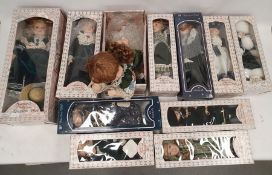 Collection of boxed dolls, comprising: nine Leonardo Collection dolls, boxed, all named and with