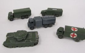 Dinky Toys military diecast model cars to include 677 Armoured Command Vehicle, Supertoys 689 Medium