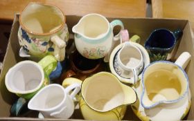 Susie Cooper 'Dresden' pattern jug, a Poole pottery jug with sponged lemon decoration, a vintage