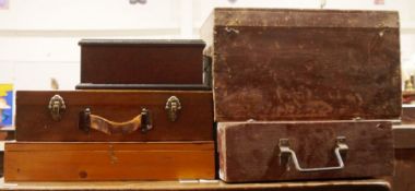 Assorted wooden boxes