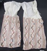 Mid 19th century printed cotton calico chintz 'pantaloons', cotton waist with drawstring, mid 19th