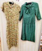 Quantity of various mid 20th century and later dresses to include a Liberty print cotton shirt dress