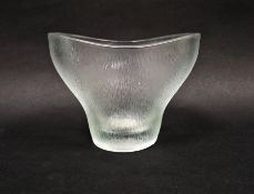 Frantisek Vizner (1936-2011) for Rudolfova Hut (Sklo Union), a matte glass 'Eye-bath' bowl/