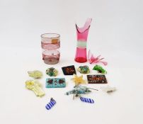 Late 19th century Murano tumbler, a mid-century Venini vase and a collection of assorted 20th
