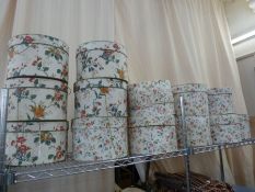 THIRTEEN VINTAGE HAT BOXES - SOME DAMAGED BUT COMPLETE