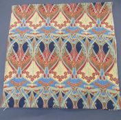 Liberty of London single curtain 'Ianthe' fabric, in Art Nouveau-style, in browns, dark red and