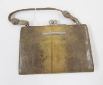 Vintage brown leather handbag with original label 'Montana Calf', made from the skin of the calf
