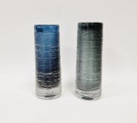 Bengt Edenfalk (1924-2016) for Skruf, glass vase cylindrical form decorated with applied fine