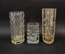 Frantisek Vizner (1936-2011) for Hermanova Hut, a pressed clear glass 'Maze' vase, pattern number