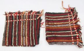 Assorted wool blankets including a small section of Welsh tapestry blanket in mustard, black and