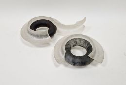 Galia Amsel (British, b.1967) 'Form' glass sculpture, circa 1990's, consisting of four segments of