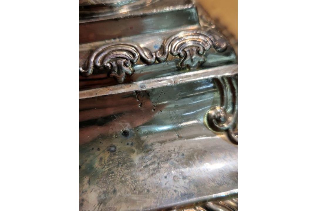 Victorian set of four large silver candlesticks, of Corinthian column form, on square bases, - Image 3 of 31