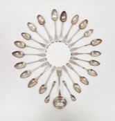 Collection of silver and white metal teaspoons, Victorian and later, including examples from London,