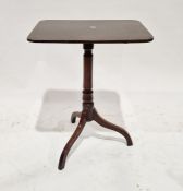 Georgian mahogany tilt-top occasional table of rounded rectangular form, raised on cabriole tripod