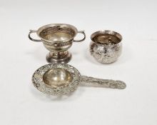 George V Irish silver two-handled trophy, decorated with Celtic style banding, hallmarked Dublin