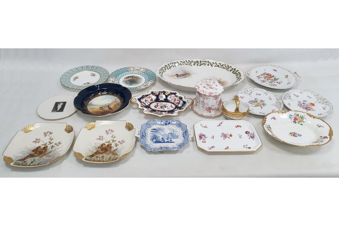 Assorted items of English and continental porcelain,19th/early 20th century, including: a Mintons - Image 14 of 26
