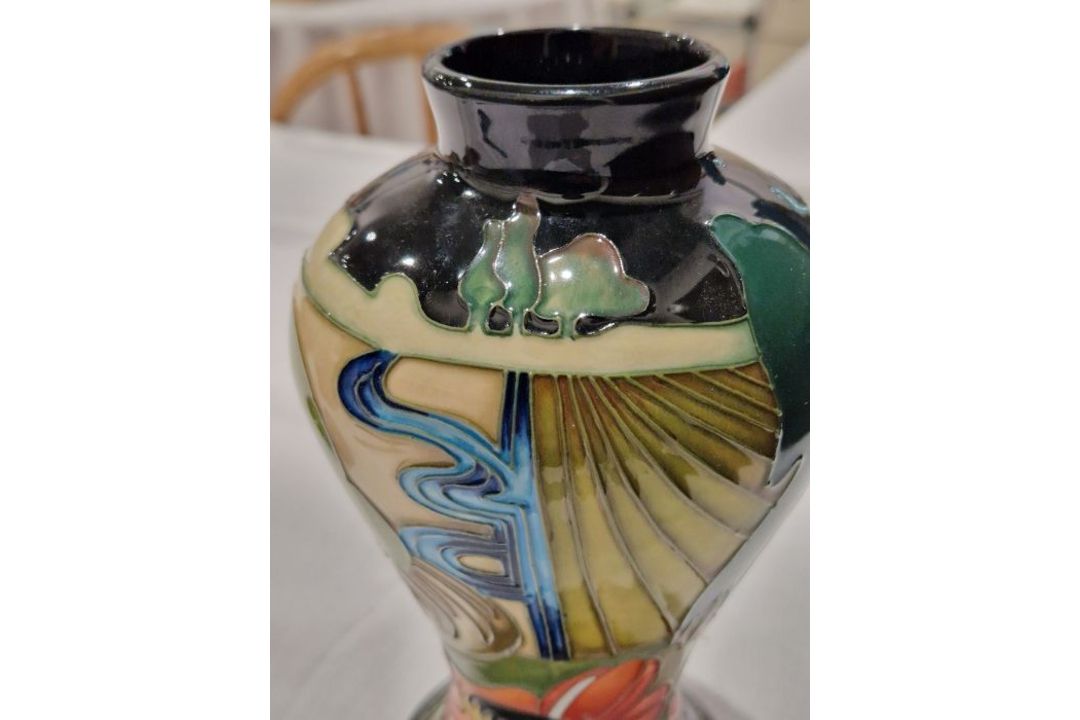 Moorcroft inverted baluster vase and cover, circa 2006, printed and painted marks, tubelined with - Image 12 of 15